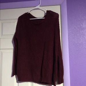 Maroon knit sweater